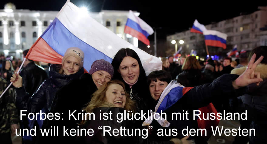 Forbes: Krim ist glücklich mit Russland und will keine “Rettung” aus dem Westen